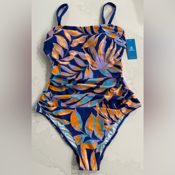 Cupshe Tropical Leaf Print Swimsuit - Picture 1 of 8